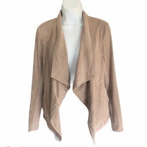 BB Dakota soft suede-like tan waterfall jacket size XS